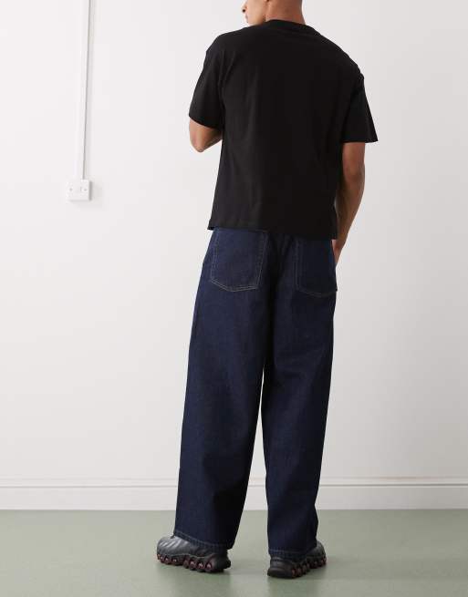 Reclaimed Vintage – Indigoblå, baggy jeans med vida ben, 3 av 5