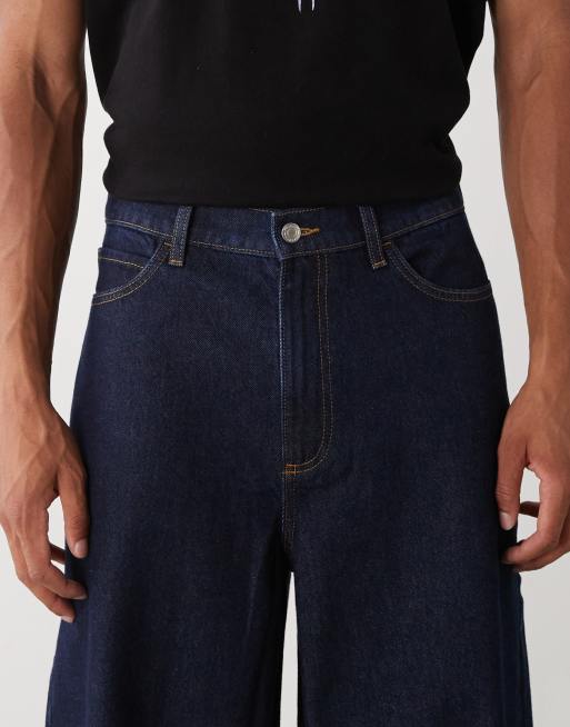 Reclaimed Vintage – Indigoblå, baggy jeans med vida ben, 4 av 5