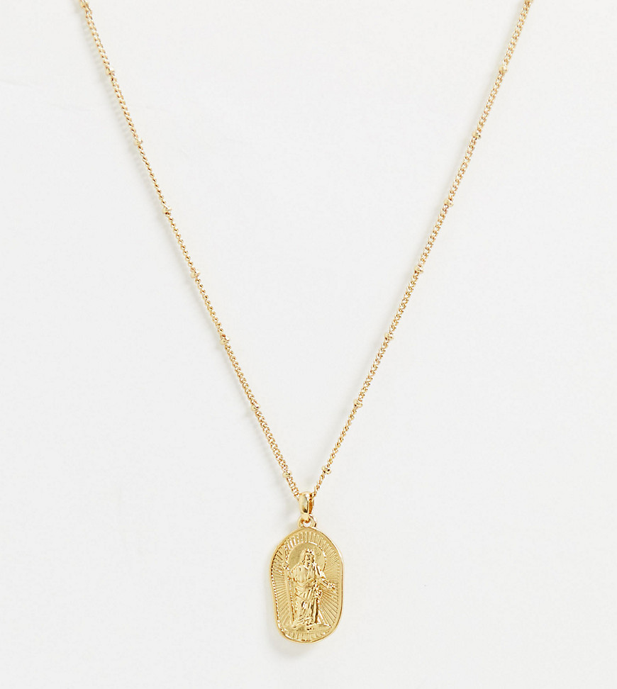Reclaimed Vintage inspired 14k gold plate goddess hera necklace