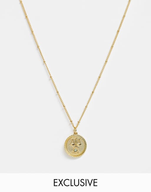 Star sign coin necklace sale