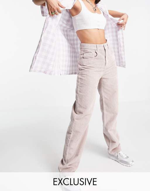 Reclaimed Vintage inspired 82 dad jean in mauve cord ASOS
