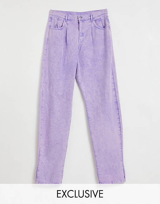 Reclaimed Vintage inspired '83 unisex relaxed fit jean in lilac