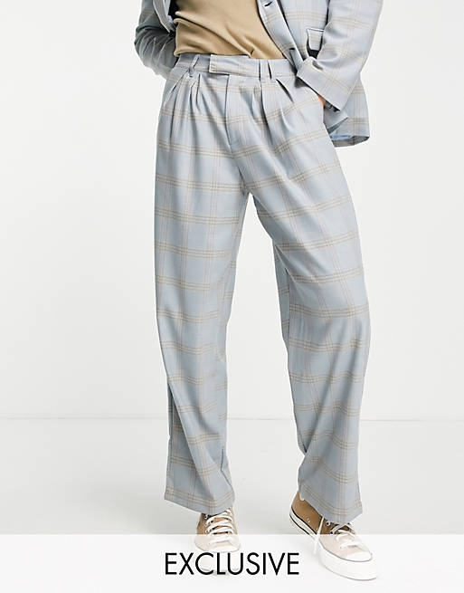 Reclaimed Vintage inspired 90's baggy check trouser