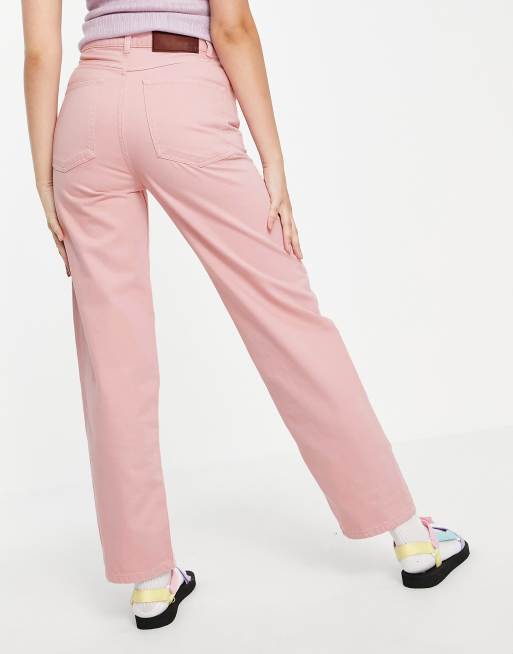 Reclaimed Vintage inspired 90 s dad jean in pink wash