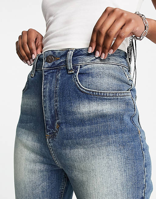 Jeans Reclaimed Vintage inspired 91' classic mom in mid blue wash 