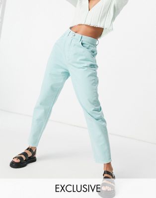 Reclaimed Vintage inspired the 92 relaxed mom jeans in washed mint denim - ASOS Price Checker