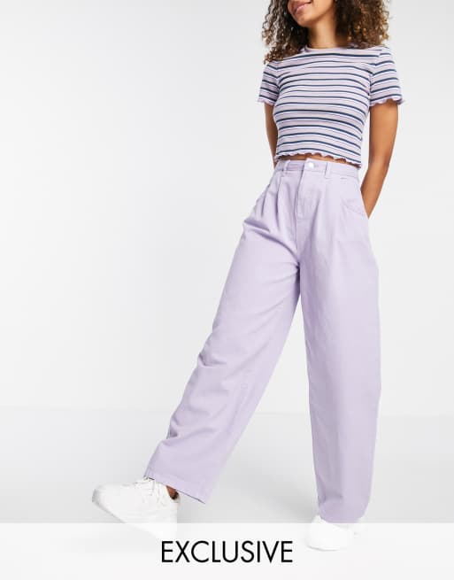 Lavender mom jeans hotsell