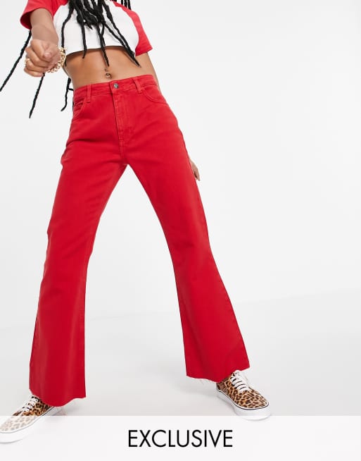 Asos red clearance jeans