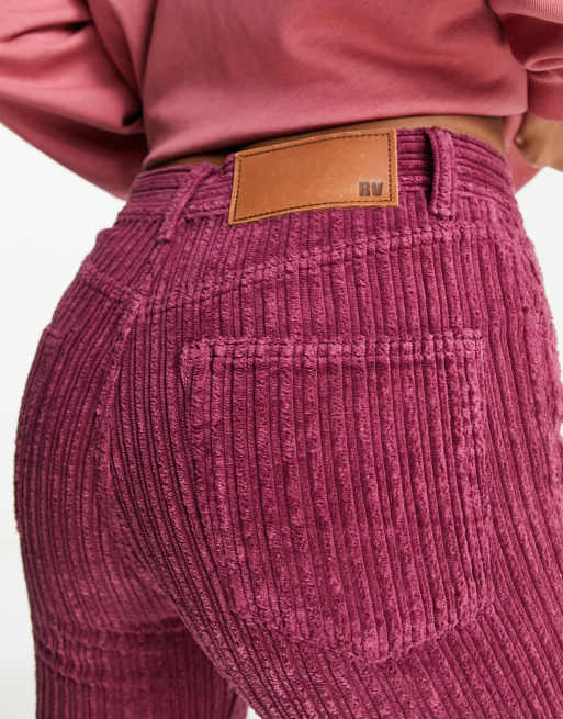 Reclaimed Vintage Inspired - 99 - Jean évasé en velours côtelé - Framboise, 3 de 4
