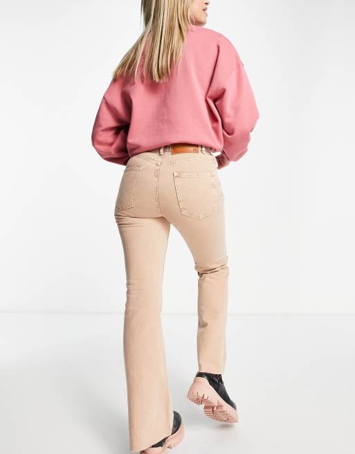 Reclaimed Vintage Inspired - '99 - Jeans med svaj i forvasket sandfarve, 2 af 4