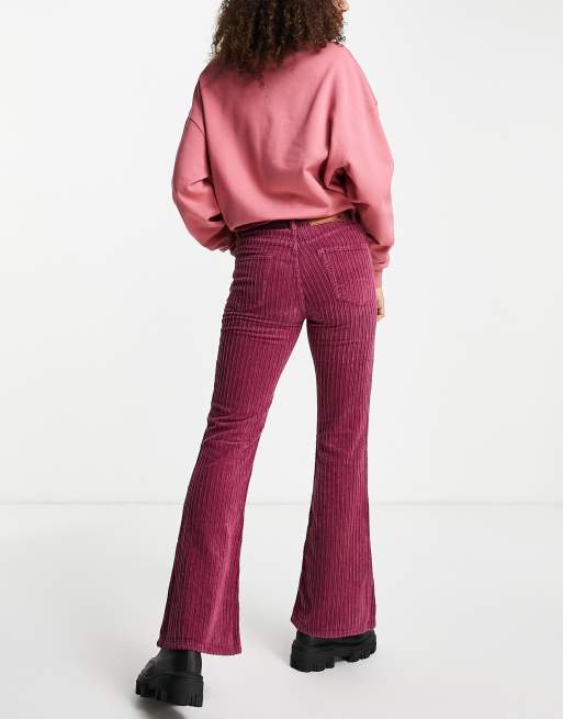 Reclaimed Vintage – Inspired – '99 Schlagjeans aus Cord in Himbeerrot, 2 von 4