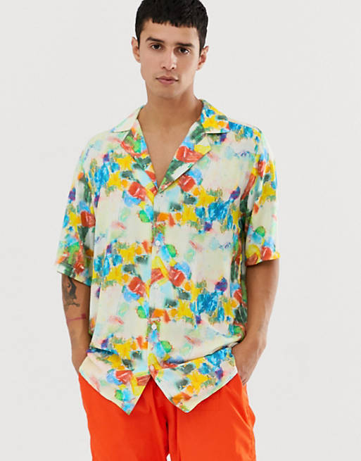 Reclaimed Vintage inspired abstract paint print shirt | ASOS