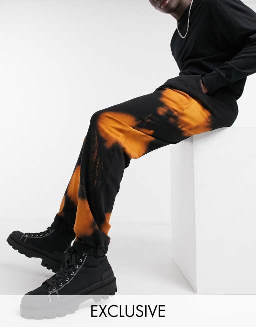 Reclaimed Vintage inspired acid wash jogger and sweatshirt co ord in black ASOS