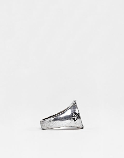 Reclaimed Vintage Inspired - Anello con sigillo a occhio argento - In esclusiva per ASOS, 4 di 4
