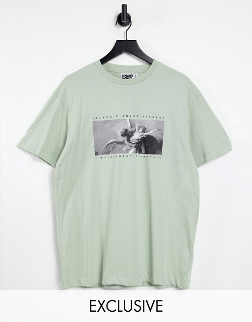 Reclaimed Vintage inspired art print t shirt in mint