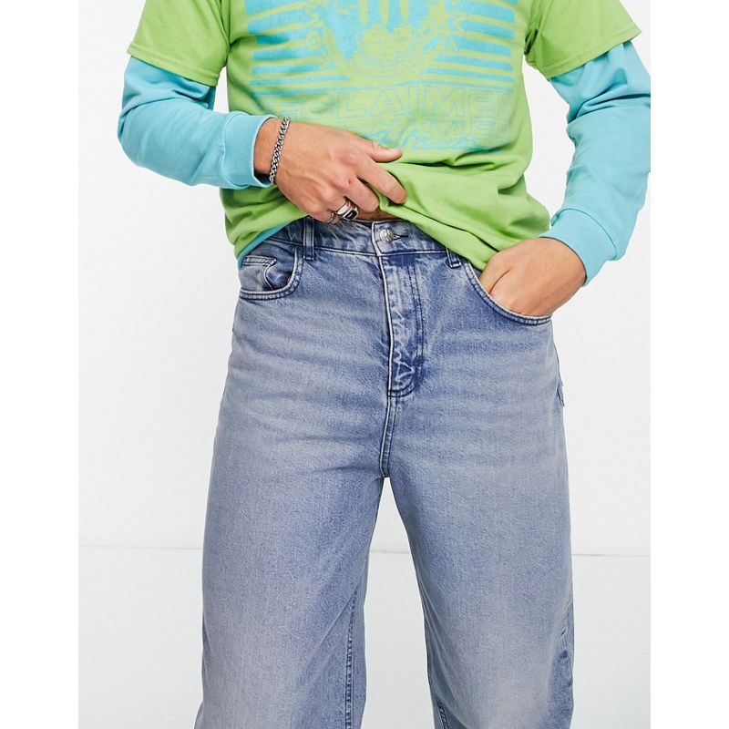Reclaimed Vintage – Inspired – Baggy-Jeans im Stil der 90er in verwaschenem Mittelblau
