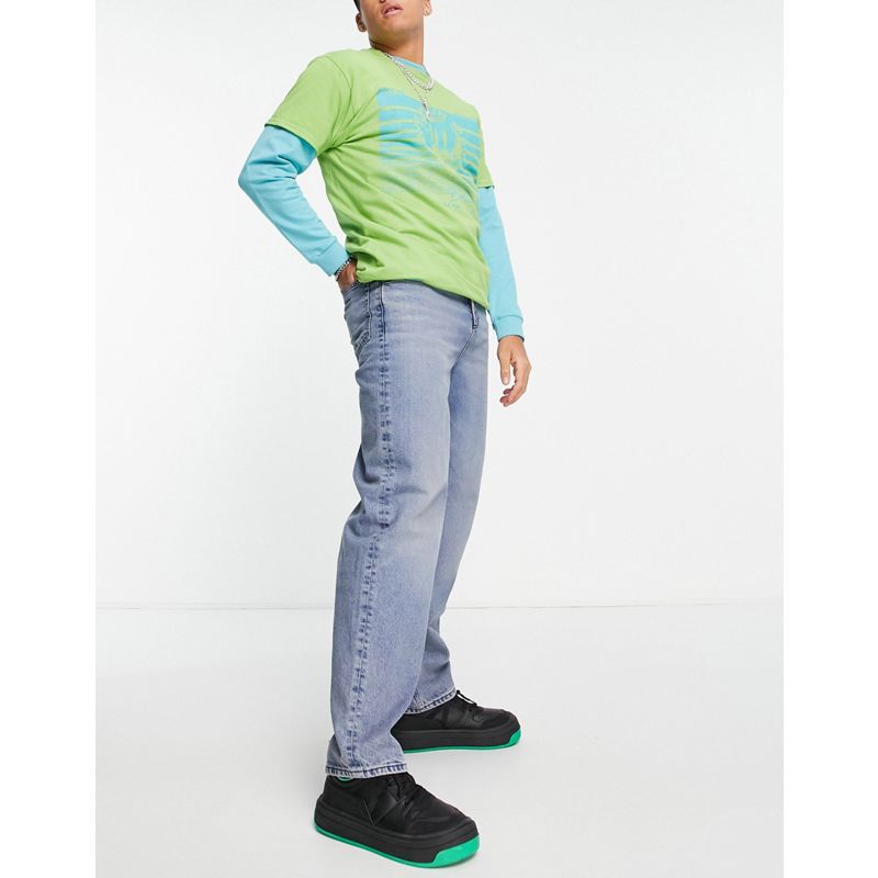 Reclaimed Vintage – Inspired – Baggy-Jeans im Stil der 90er in verwaschenem Mittelblau