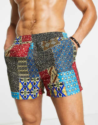 Reclaimed vintage inspired bandana print shorts - MULTI - ASOS Price Checker