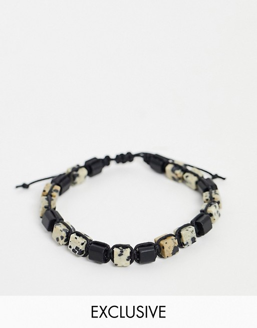 Reclaimed Vintage inspired beaded bracelet in semi precious stone exclusive to ASOS