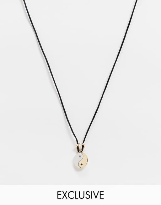 Long black cord sales necklace