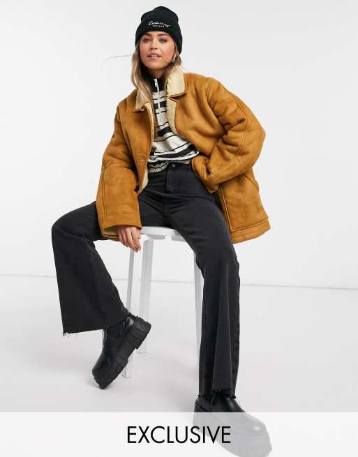 Blouson sales peau retournée