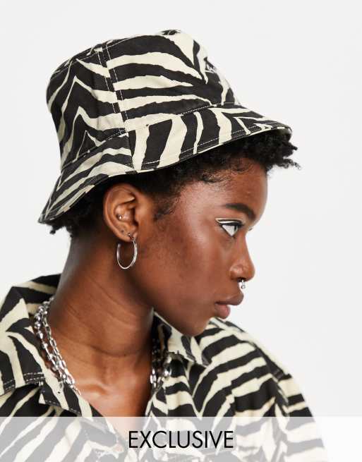 Zebra print bucket hat outlet