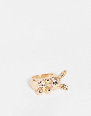 Reclaimed Vintage inspired bunny ring