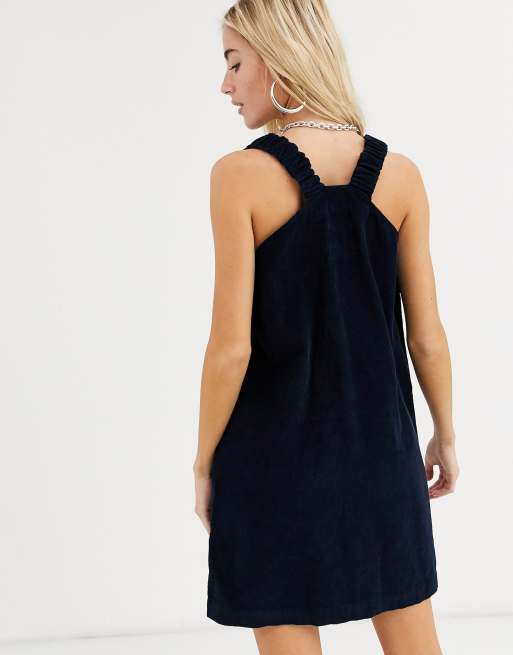 Reclaimed Vintage Inspired Button Front Shift Dress In Cord Asos