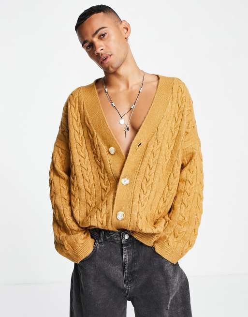 Vintage cable knit cardigan discount