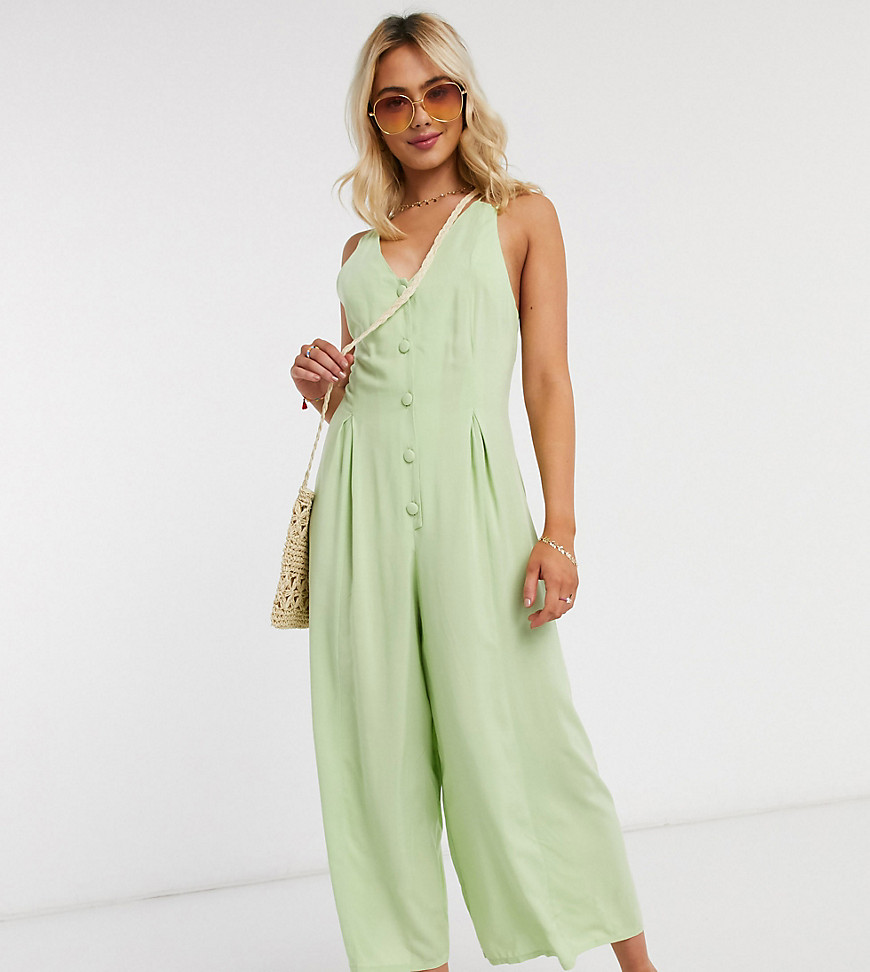 Reclaimed Vintage inspired cami jumpsuit in green-Multi