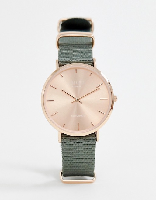 Reclaimed Vintage Inspired Canvas Watch In Green 36mm Exclusive To ASOS