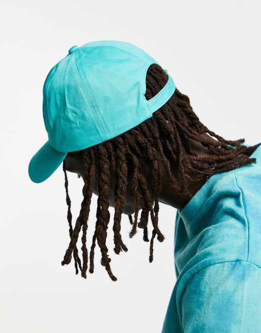 Reclaimed Vintage Inspired cap with script logo in bright blue, 3 of 4