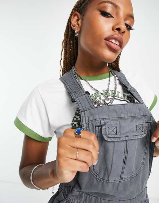 Zip dungaree dress on sale