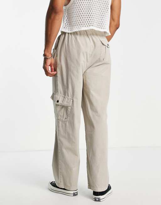 Reclaimed Vintage Inspired cargo pants in stone ASOS