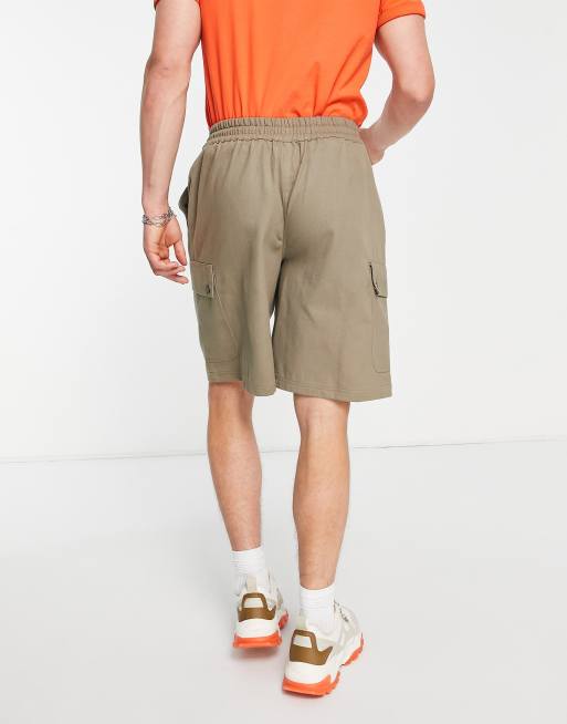 Big men's elastic waist cargo shorts 2025