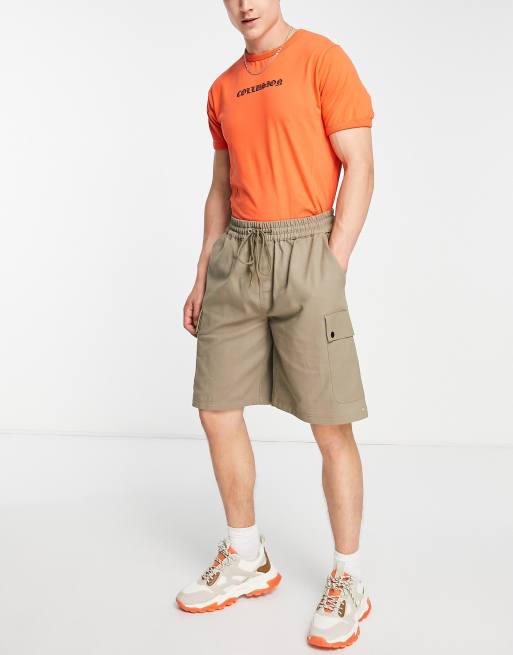 Big men's elastic waist cargo shorts 2025