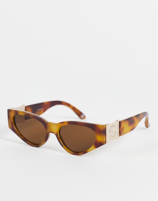 Reclaimed Vintage - Inspired - Cat eye-zonnebril in tortoise