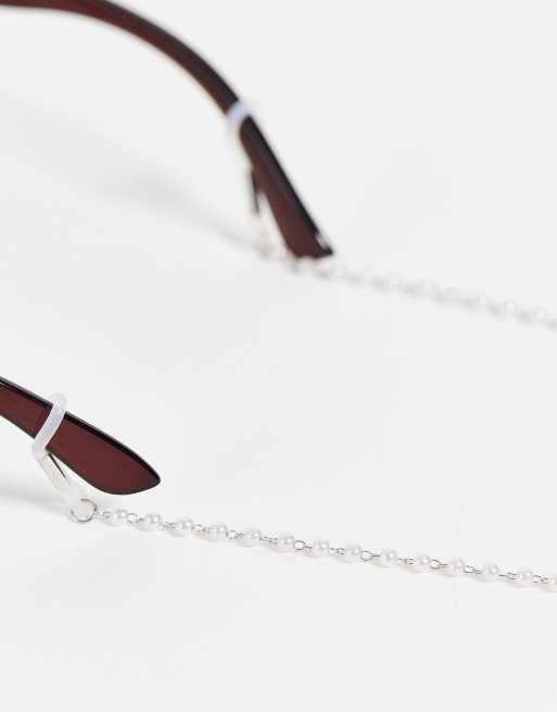 Reclaimed Vintage Inspired - Catenella per occhiali da sole con perle sintetiche