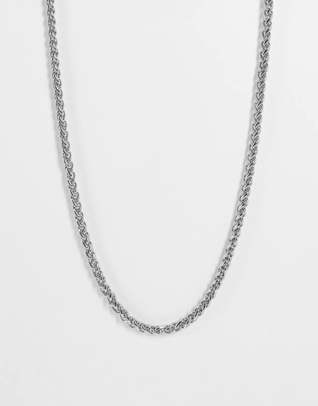 Reclaimed Vintage inspired chain necklace in silver