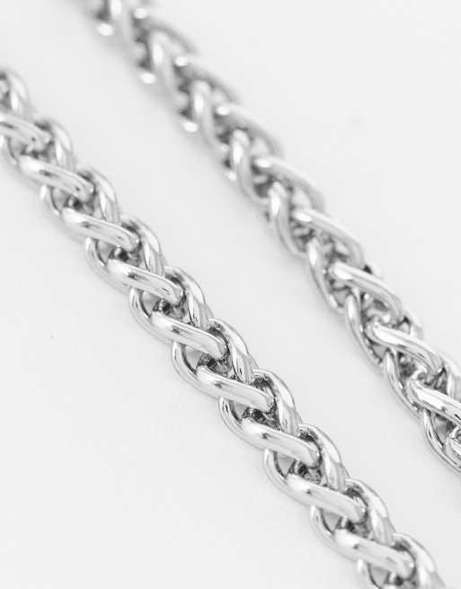 Reclaimed Vintage inspired chain necklace in silver
