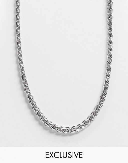 Reclaimed Vintage inspired chain necklace in silver