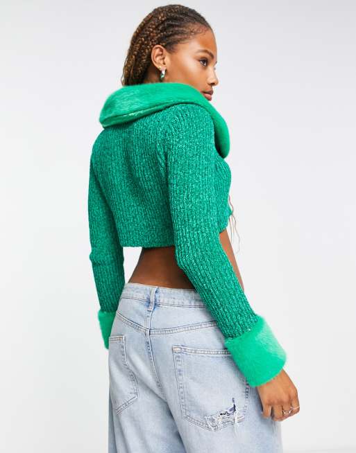 Express chenille cardigan top