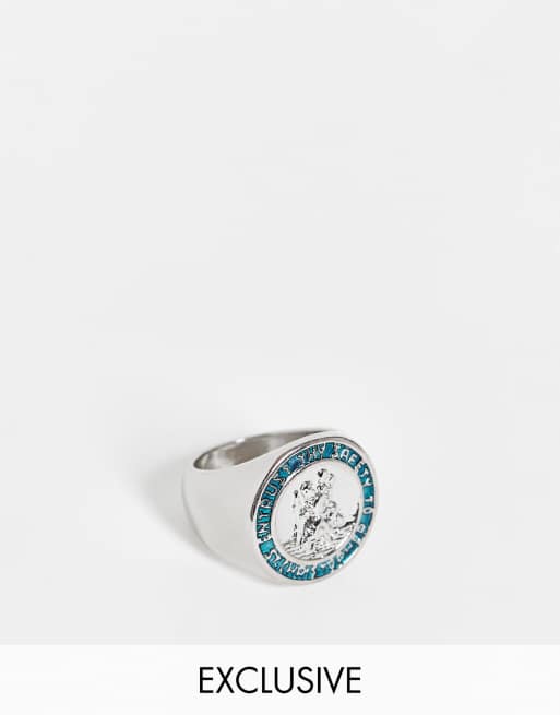 Reclaimed Vintage Inspired Chevali re Saint Christophe en mail