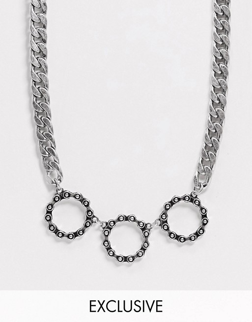Reclaimed Vintage inspired chunky chain necklace in silver