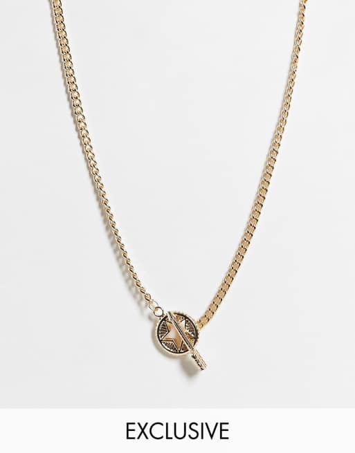 Reclaimed Vintage - Inspired - Chunky ketting met ster- en pijlhanger in goud