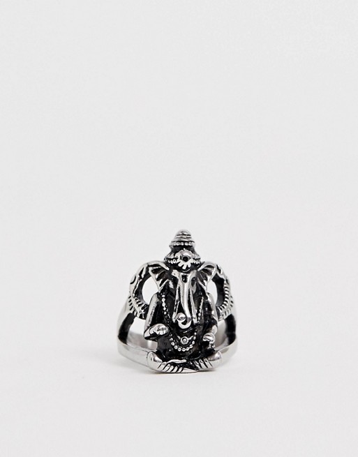 Reclaimed Vintage inspired chunky ring in stainless steel exclusive to ASOS