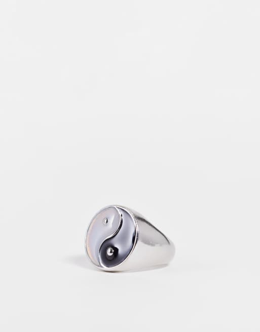 Silver yin cheap yang ring