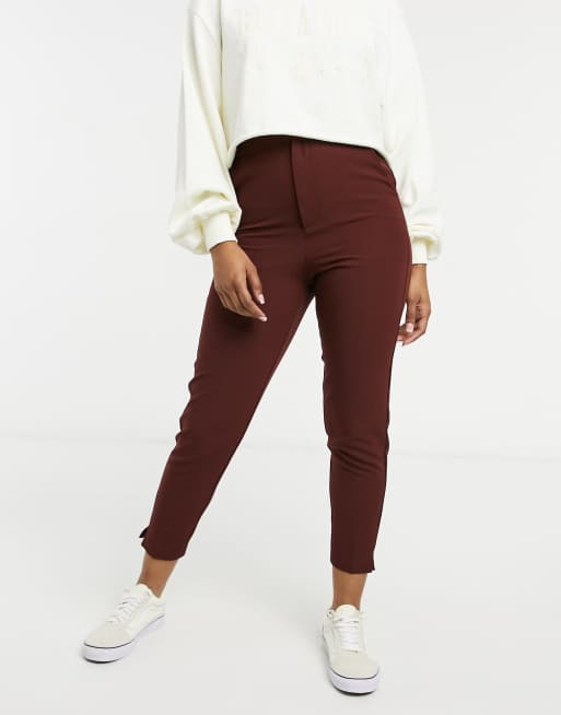 Reclaimed Vintage inspired cigarette trouser in plain
