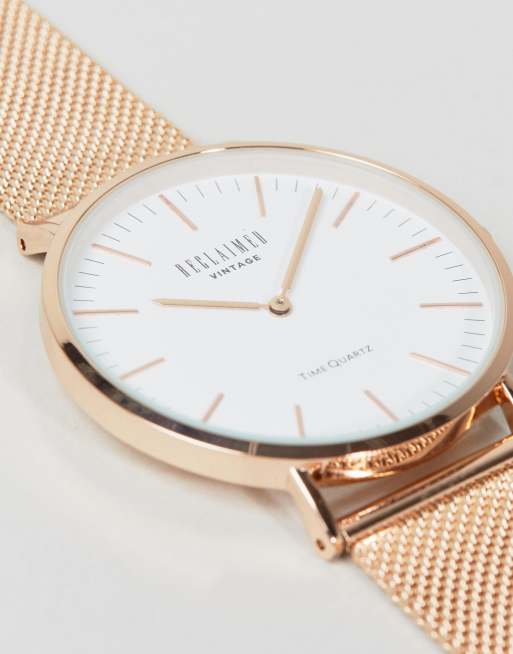 Asos rose gold watch discount