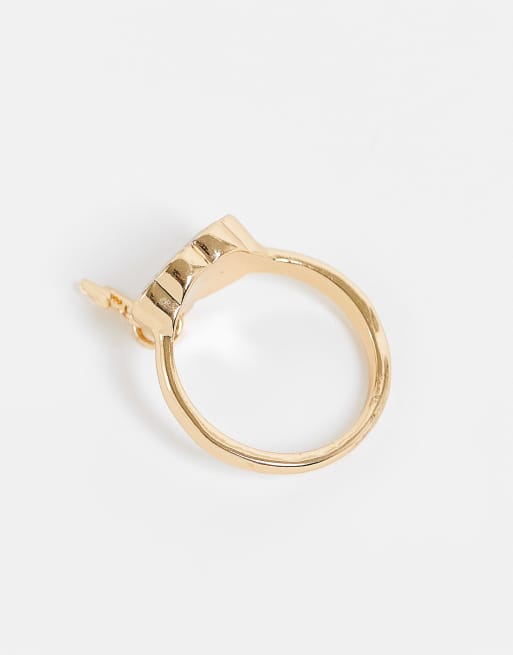 Reclaimed vintage inspired cloud ring in gold ASOS